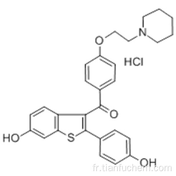 Méthanone, chlorhydrate de [6-hydroxy-2- (4-hydroxyphényl) benzo [b] thién-3-yl] [4- [2- (1-pipéridinyl) éthoxy] phényl] - (1: 1) CAS 82640- 04-8